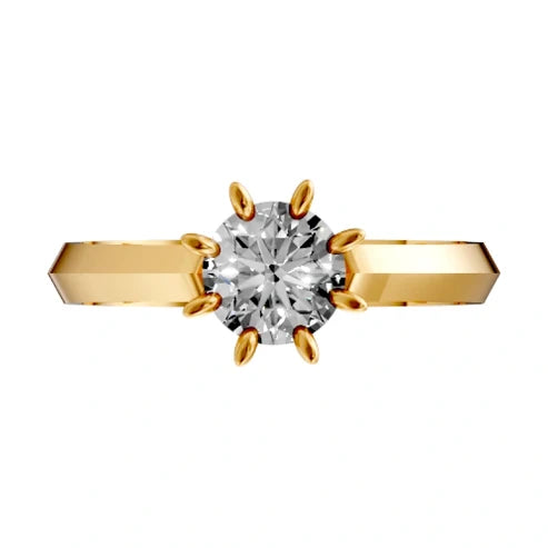 round-14K Yellow Gold
