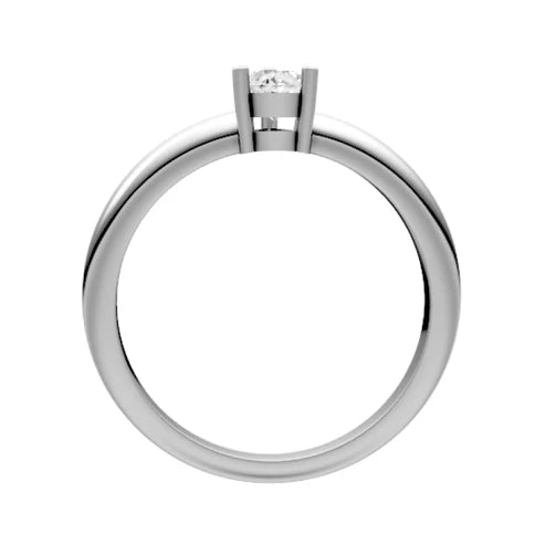 round-14K White Gold