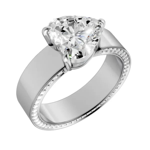 heart-14k white gold|heart-18k white gold| heart-platinum