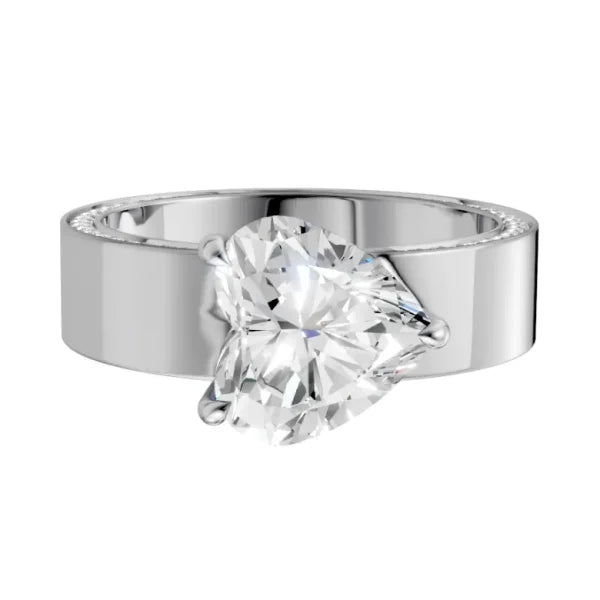 heart-14k white gold|heart-18k white gold| heart-platinum