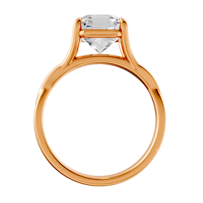 asscher-14k rose gold|asscher-18k rose gold