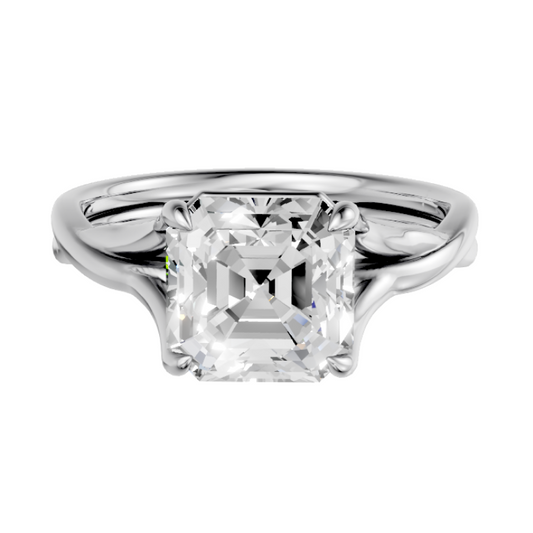 asscher-14k white gold|asscher-18k white gold| asscher-platinum