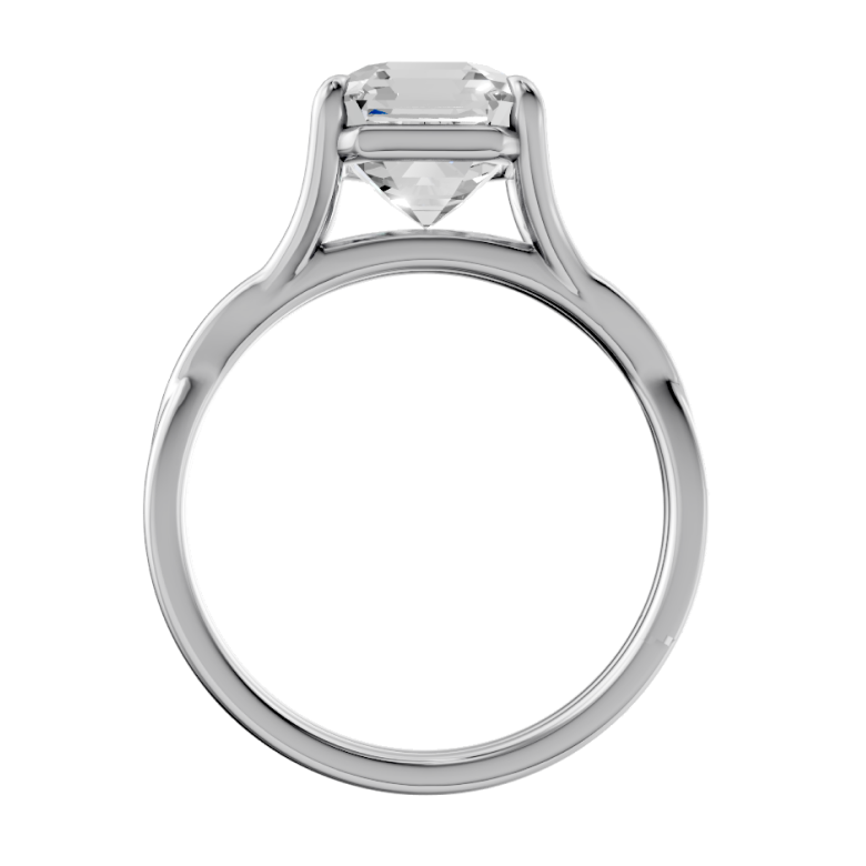asscher-14k white gold|asscher-18k white gold| asscher-platinum