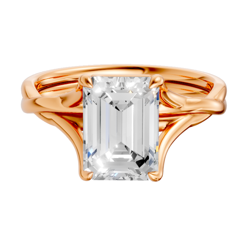 emerald-14k rose gold|emerald-18k rose gold