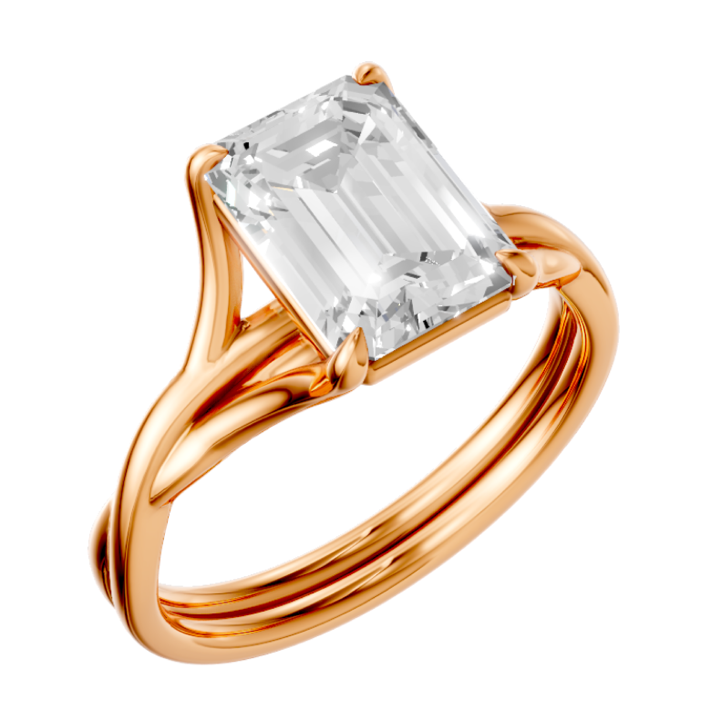 emerald-14k rose gold|emerald-18k rose gold