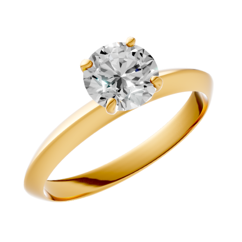 Round-18k yellow gold|yellow gold|Round-14k yellow gold