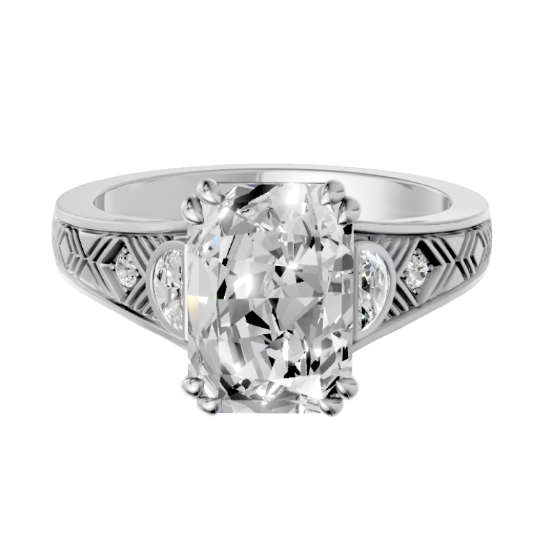 radiant-14k white gold|radiant-18k white gold| round-platinum