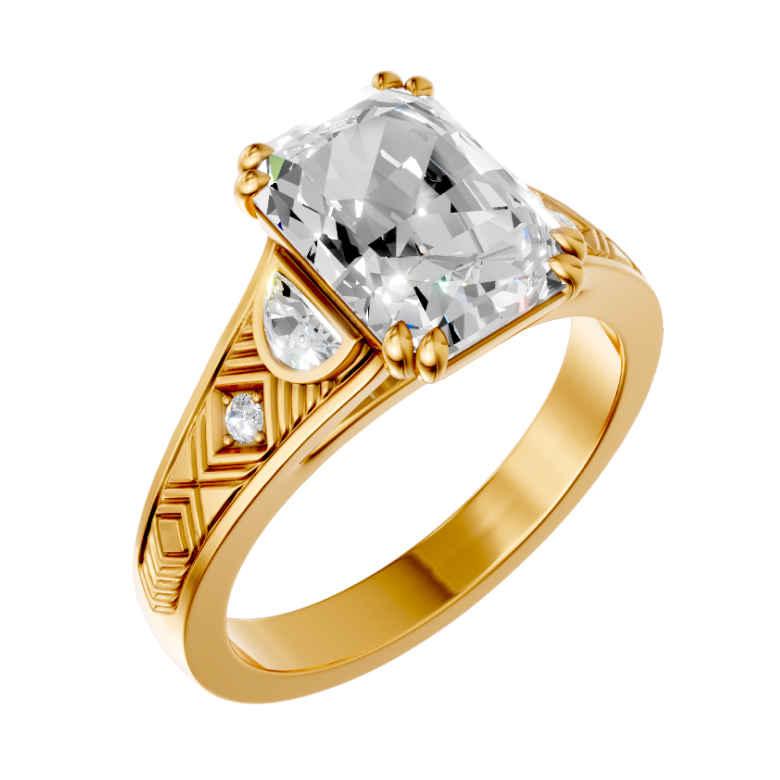 radiant-14k yellow gold|radiant-18k yellow gold