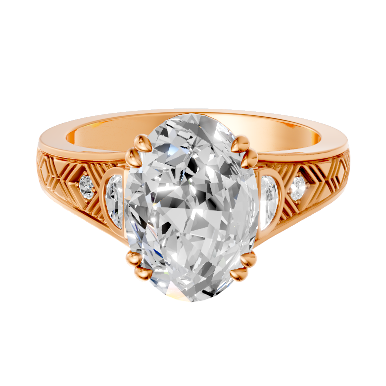 oval-14k rose gold|oval-18k rose gold