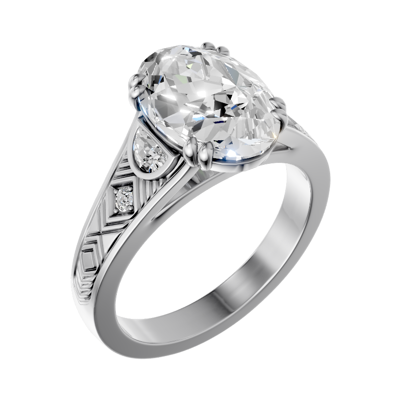 oval-14k white gold|oval-18k white gold| oval-platinum