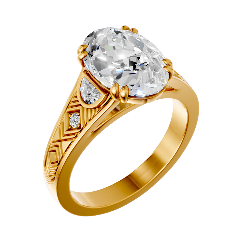 oval-14k yellow gold|oval-18k yellow gold