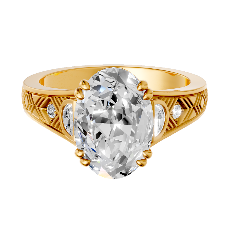 oval-14k yellow gold|oval-18k yellow gold